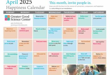 Your Happiness Calendar for April 2025